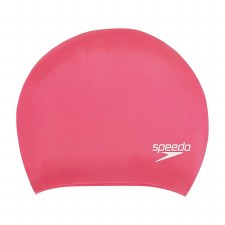 Speedo Long Hair Silicone Swim Cap Pink Adults